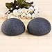 PIXNOR Konjac Sponge All Natural Facial Body Sponges with Activated Bamboo Charcoal
