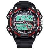 Blisfille Armbanduhren Männer Wasserdicht Herrenuhr Schwarz Rot Outdoor Sportuhr Armbanduhr Automatikuhr