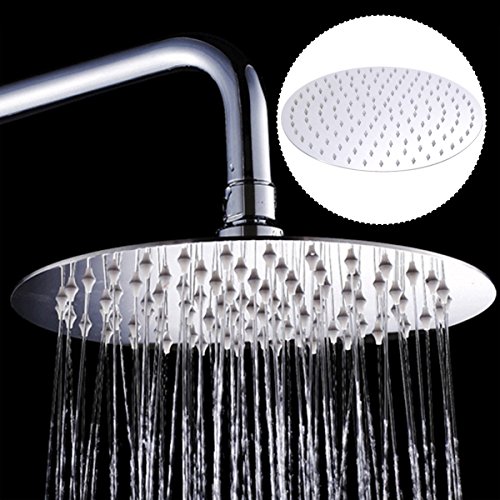 Duschkopf Kopfbrause Regenwald Brausekopf Regendusche poliert Regenbrause Armatur Edelstahl (30cm) - 2