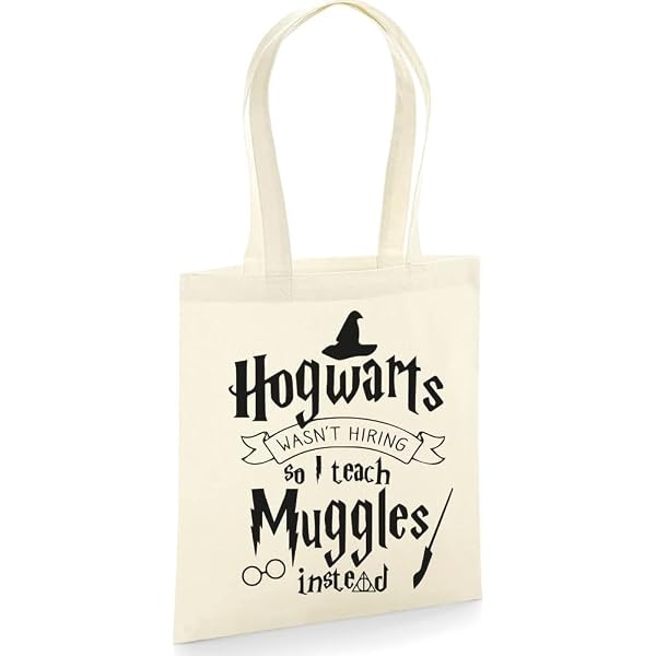Sac Shopping En Toile De Jute Harry Potter – Grand Cabas Épaule Longues Anses Beige Naturel (38 × 42 Cm)