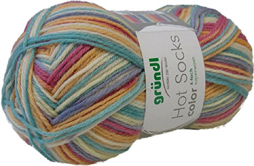 Gründl Hot Socks color Farbe 410 Sockenwolle Strumpfwolle Wolle zum Socken stricken