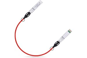ipolex 10G SFP+ Copper Cable, Red SFP+ DAC, 10GBASE-CU Direct Attach Copper Cable, 10Gb/s Passive Twinax Cable Compatible for Cisco, Ubiquiti, Meraki, Mikrotik, Intel and more. 0.25-meter, 1-Pack.