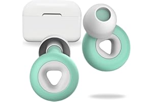 PRISMIA Tapones Oidos Ruido Dormir + Estuche Portátil - Cancelación de Ruido - Antironquidos, Estudiar y Dormir sin Ruido - Tapones Reducción de Ruido Insonorizados para Dormir (Azul Turquesa/Blanco)