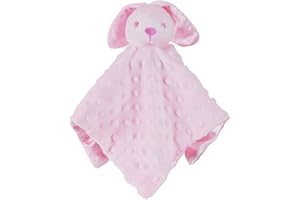 Soft Touch Tillfield Baby Pink Bunny Bubble/Popcorn Comforter/Security Blanket
