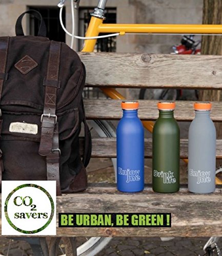 24Bottles – Edelstahlflasche – Trinkflasche – Be Urban, Be Green Edition – Steel Life, 0.5Lt - 4