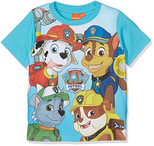 Paw Patrol Boy's SS T-Shirts, Turquoise, 5 Years
