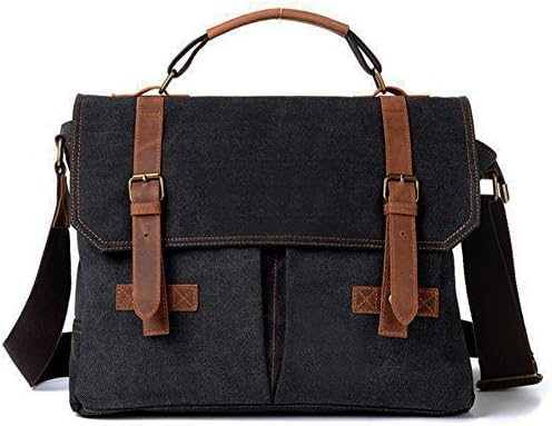Messenger Bag Man Bag Oversized 17 Inches Laptop Leather Bag for School Work Travel Shoulder Bag