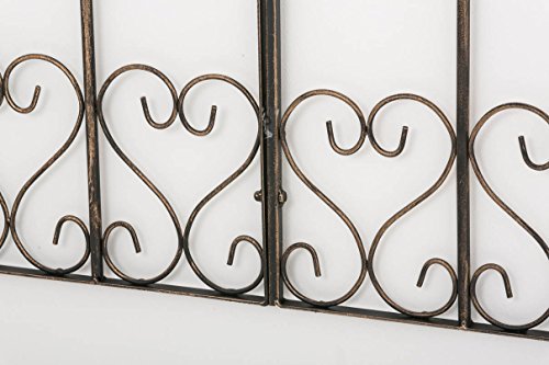 CLP Metall-Rankgitter FLIEDER, 150 x 100 cm, aus Eisen, im rustikalen Landhausstil, Stabstärke 1,5 cm bronze - 6