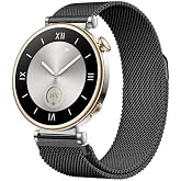 Huawei Watch GT6 41 mm / GT5 Pro 42 mm / GT5 41mm / GT4 41 mm ile Uyumlu 18 mm Paslanmaz &Ccedil;elik Milanese Hasır Kordon &ndash; Manyet