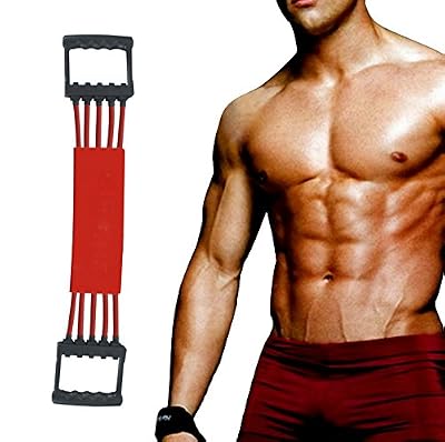 Winline Extenseur Poitrine Exerciseur Musculaire Winline Ajustable de 5 Bandes de Forte Résistance avec Couverture Sécurisée