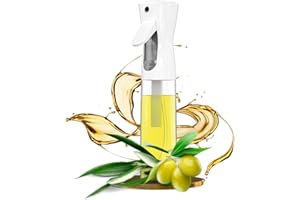 Evabris™ Pulverizador Aceite Spray, 200ml y 300ml, Spray Aceite Cocina, Dispensador Pulverizador de Aceite, Dosificador y Rociador, Aceitera para Cocina, Difusor Aceite Cocinas (300 ml, Blanco)