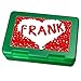 Produktbild printplanet Brotdose mit Namen Frank, Motiv Blumenherz , Lunchbox mit Namen, Brotdose Light Green - Frühstücksdose Kunststoff lebensmittelecht