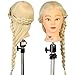 Neverland Beauty 26 Inch 30% Real Human Hair Hairdressing Cosmetology Training Head Blonde Mannequin Head Hairdresser Training Head with Clamp for College and Professional Use #613