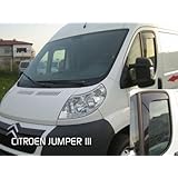 ZentimeX Windabweiser Für Mercedes Vito W638 - Dunkelgraue Acrylglas-Steckmontage Vorne