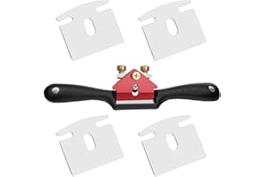 Wjelet 9 Inch Spokeshave Woodworking Hand Tool, Adjustable Spokeshave with 4 Replacement Blades for Precision Wood Crafting, Essential Wood Working Hand Tools for DIY Enthusiasts