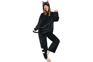 OLAOLA Pijama Adulto, Disfraz de Animal, Unisex Onesie para Cosplay de Halloween, Pijama Entero de Una Pieza para Mujer y Hombre