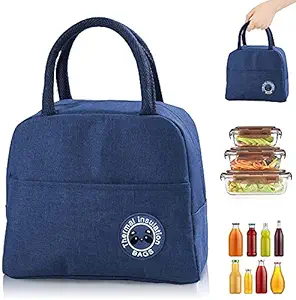 JUKKRE Lunch Bags for Women/Men, Washable Lunch Boxes for Kids with Pocket, Black Small Insulated Lunch Tote for Work, School, Picnic (Cute Panda Label Bag)-1