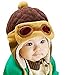 Jastore® Infant Baby Boys Girl Pilot Shape Beanie Cap Winter Warm Hats (Brown)