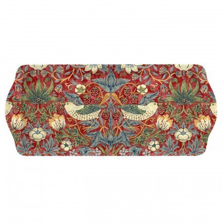 Morris y Co for Pimpernel Strawberry Thief bandeja para sándwiches, rojo por Morris y Co para Pimpernel