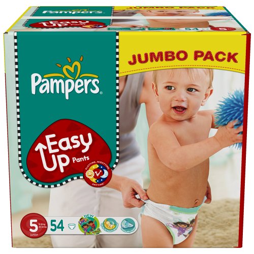 Pampers Easy Ups Size 5 (Junior) Jumbo Pack 54 Nappies