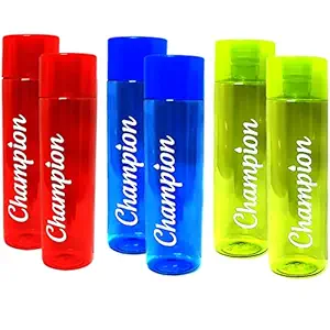 KIVYA Water Bottles For Return Gifts For Kids Birthday Party, Multicolor, 600 ML, 23 Cm Length - Set of 6