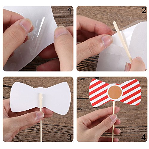 RYMALL 90PCS Neuer Stil Tlg Photo Booth Geburtstags Hochzeits Partei Funny Verkleidung [Schnurrbart Lippen Brille Krawatte Hüten] Dekoration Fotorequisiten Set - 6