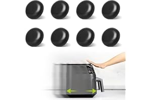 ‎AIEVE Aieve 8 STK.Gleitbrett für Küchengeräte Unsichtbares Selbstklebend kompatibel mit Thermomix, Kaffeevollautomaten Heißluftfritteuse, Küchen Zubehöre, Für Küchenmaschinen leicht zu verschieben (Schwarz)
