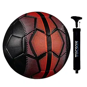 Tucson BLACK MERCURY Rubber Football, Size 5, (Red & Black)