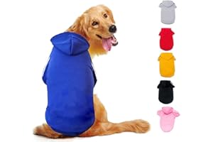 Ducomi 100% Cotton Dog Hoodie - Shirt for Medium Dogs - Jumper for Dogs of All Breeds and Sizes - Solid Color from XS to 9XL (Blue, XL)