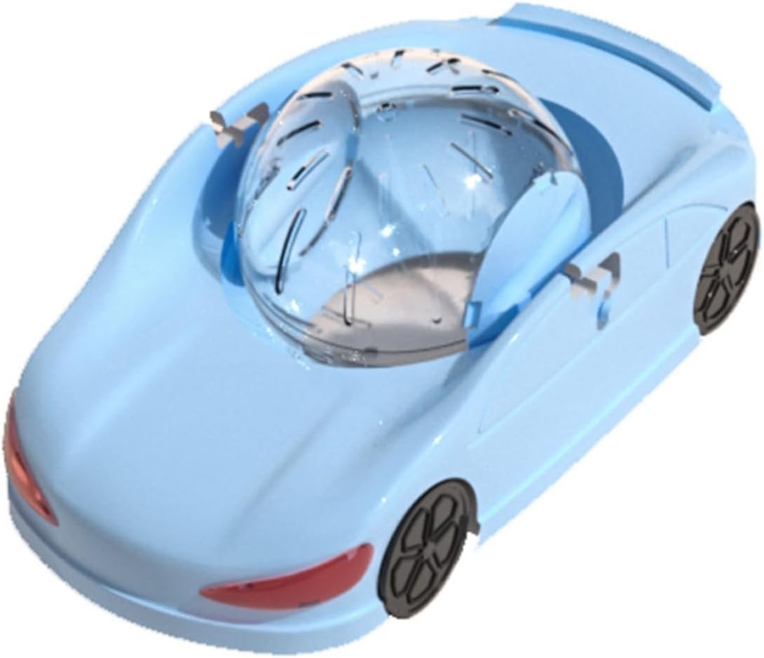 Coche Deportivo de Bola Rodante para Hámsteres, Pequeña Juguetería para Mascotas, Coche de Ejercicio con Rueda, Juguete de Superdeportivo para Hámsteres, Bola Rodante Interactiva de Fitness para