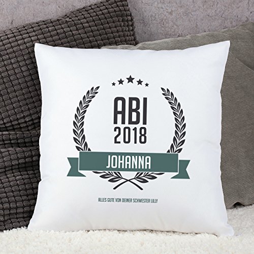 Privatkissen zum Abitur ein Glückwunsch in Form eines Kuschelkissens mit Namen und Wunschtext - 2
