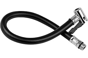 FYHJNC 38cm Tyre Inflator Hose Replacement, 12.5mm Thread Air Pump Extension Hose with Schrader Valve for Bicycle, Motorcycle and Car Tyres