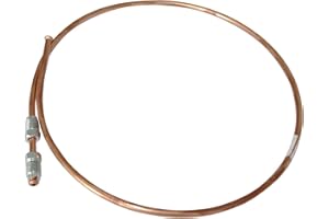 AERZETIX: Tubo per freno in rame Ø4.76mm con raccordi M10x1/M10x1 (80cm)