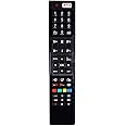Onlineaudioelectrical Replacement Remote Control Compatible for Akai Hitachi Linsar RC4848F LED LCD 3D HD Smart TV's with Netflix Button