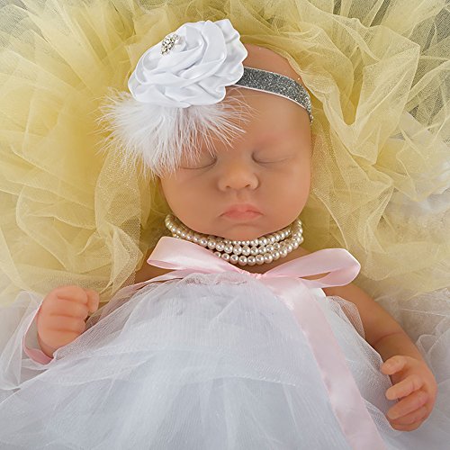 IVITA 18'' 7lbs Reborn Silicone Baby Doll Lovely Lifelike Cute Baby Sleeping Girl