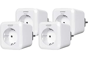 LEDVANCE Presa Smart+, tecnologia Bluetooth, per il controllo dei dispositivi convenzionali nella Smart Home, compatibile con Google e Alexa Voice Control, Apple Homekit,SMART+ BT PLUG,confezione da 4