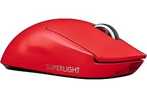 Logitech G PRO X Superlight Mouse Gaming Wireless, Leggero 63 g, Sensore Hero 25K, 25.600 DPI, 5 Tasti Programmabili, Lunga Autonomia, Memoria Integrata, per Esport, PC/Mac - Rosso