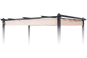 Blumfeldt Pantheon Roof - Toit de pergola, Toit de rechange, Auvent, 3 x 4 m, Résistant aux intempéries, Déperlant, Convient à la pergola Pantheon, beige