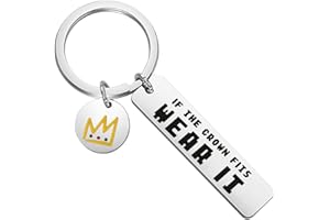 KEYCHIN Dream Ranboo Schlüsselanhänger SMP Gifts If the Crown Fits Wear It Jewelry Ranboo Quote Gifts For SMP Gamer