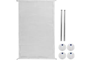 ASIXXSIX Chowana Bramka dla Dziecka, Przenośna Składana Siatkowa Bramka dla Psa Izolacja Wewnętrzna Brama Bezpieczeństwa Ogrodzenie dla Psa Chowane Bramki dla Zwierząt na Schody, Drzwi