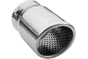 Auspuffblende Endrohr Auspuff Universell Schalldampf Edelstahl Rund bis 63mm Chrom AutoHobby