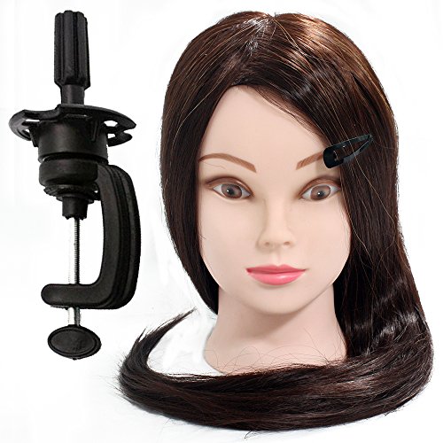 Neverland Beauty 50% Real Hair 22 Inch Hairdressing Equipment Training Head With Free Clamp For College And Professional Use