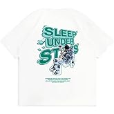 Men's Women's Vintage T-Shirts Y2K Preppy Tees Astronaut Graphic Oversized Unisex Aesthetic Trendy Streetwear Grunge Emo