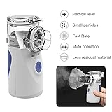 Prcmisemed Mini Handheld Portable Nebulizer Rechargeable USB Cold Mist Inhaler kit for Adult Children
