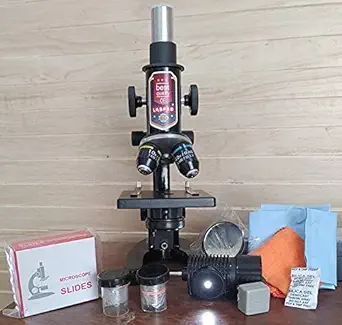 SSU Compound Student Microscope With 50 Slide And Lense, 20 X 20 X 17 Cm