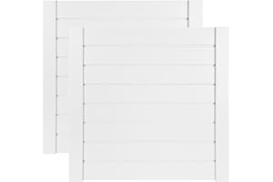 ‎DECOMEISTER DecoMeister Lamellentür weiß seidenmatt aus Holz Massivholz Holztür Schranktür mit geschlossenen Profilbretter für Kleiderschrank Möbelfronten 494x474 mm 2-er Pack lackiert