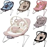 Babywippe / Babyschaukel mit Spielbogen & Vibrationsfunktion & Musikfunktion (12 Melodien)