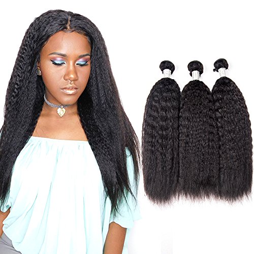 Brazilian Virgin Hair Weave 3 Bundles Kinky Straight Hair Weft 6a