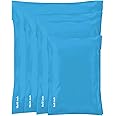 Straame Mixed Size Grey Mailing Postal Bags, Self-Seal Closure Packaging Bags, Delivery Mailing Bag Flexible and Tempered Proof, Secure Small to Large Postal Bags (Blue, 60)