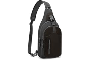 REETEE Sacoche Homme Bandouliere, Sac de Poitrine Sacoche Bandoulière avec Multi-Compartiments Léger Casual Sling Bag pour Homme et Femme pour Randonnée Cyclisme Voyage Camping (noir)